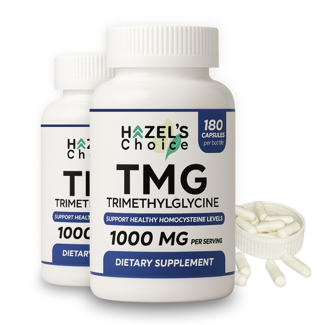 TMG trimethylglycine 1000mg Supplement, 180 Capsules, Non-GMO, Gluten-Free, Supports Daily Wellness Routine