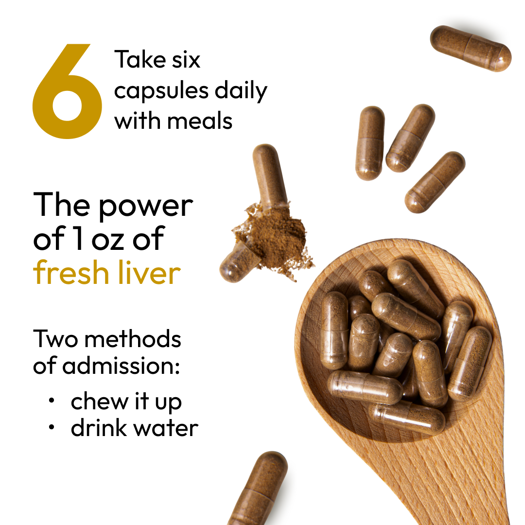 HAZEL'S Choice Grassfed Beef Liver Supplement 4500mg, 180 Capsules, Unflavored, Organ Support Supplement & Nutrient-Rich, 30 Servings