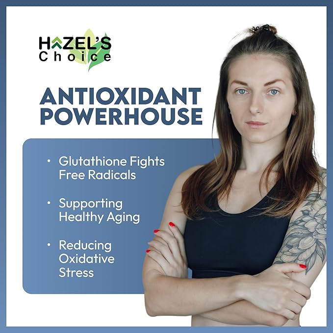 HAZEL'S Choice Liposomal Glutathione 500mg | 90 Soft Gels | Vegan, Non-GMO, Lactose-Free | Soft Gel Format