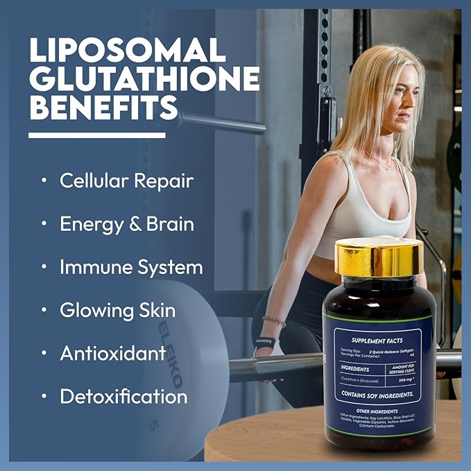 Liposomal Glutathione 500mg Soft Gels Antioxidant & Skin Support