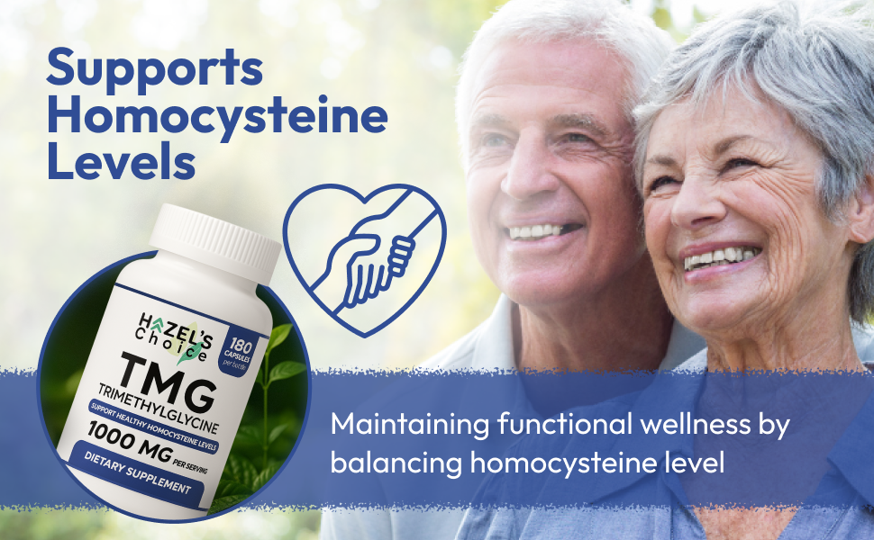 TMG trimethylglycine 1000mg Supplement, 180 Capsules, Non-GMO, Gluten-Free, Supports Daily Wellness Routine