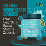 HAZEL'S Choice Creatine Monohydrate Gummies – 5000mg, 120 Count – Vegan, Gluten-Free, Blue Raspberry & Strawberry Flavor – Dietary Supplement