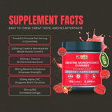 HAZEL'S Choice Creatine Gummies – 120 Vegan Gummies, 5000mg Per Serving – Non-GMO, Gluten-Free – Strawberry & Blue Raspberry Flavors