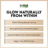HAZEL'S Choice Liposomal Glutathione 700mg | 60 Vegetable Capsules | Vegan, Non-GMO, Lactose-Free | Plant-Based Format